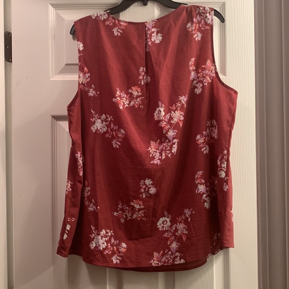 Croft & barrow mauve flower tank top with butterflies size xxl - Picture 2 of 6